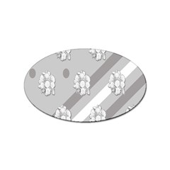 Strip-gray Sticker Oval (10 Pack) by nateshop