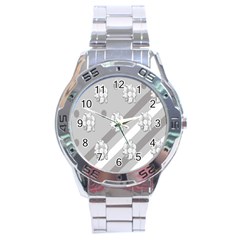 Strip-gray Stainless Steel Analogue Watch by nateshop