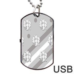 Strip-gray Dog Tag Usb Flash (two Sides) by nateshop