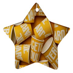 Yellow-cups Star Ornament (two Sides) by nateshop