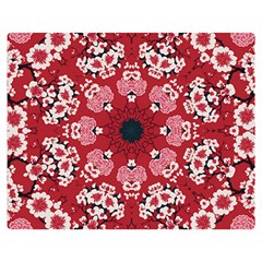 Traditional Cherry Blossom  Two Sides Premium Plush Fleece Blanket (medium) by Kiyoshi88