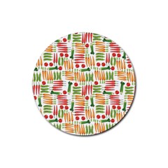 Vegetables Rubber Round Coaster (4 Pack) by SychEva