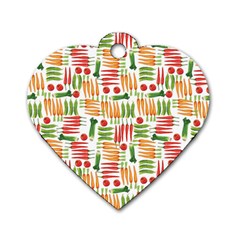 Vegetables Dog Tag Heart (one Side) by SychEva