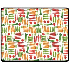 Vegetables Two Sides Fleece Blanket (medium) by SychEva