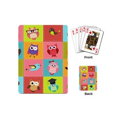 Owls Pattern Abstract Art Vector Cartoon Playing Cards Single Design (mini) by Salman4z