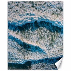 Waves Wave Nature Beach Canvas 11  X 14 