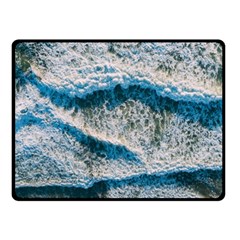 Waves Wave Nature Beach Two Sides Fleece Blanket (small)