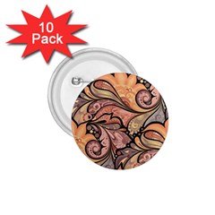 Colorful Background Artwork Pattern Floral Patterns Retro Paisley 1 75  Buttons (10 Pack)