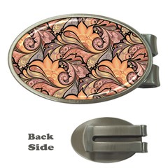 Colorful Background Artwork Pattern Floral Patterns Retro Paisley Money Clips (oval) 