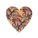 Colorful Background Artwork Pattern Floral Patterns Retro Paisley Heart Magnet Front