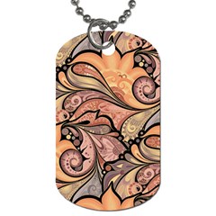 Colorful Background Artwork Pattern Floral Patterns Retro Paisley Dog Tag (one Side)