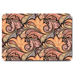 Colorful Background Artwork Pattern Floral Patterns Retro Paisley Large Doormat