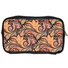 Colorful Background Artwork Pattern Floral Patterns Retro Paisley Toiletries Bag (two Sides)