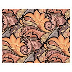 Colorful Background Artwork Pattern Floral Patterns Retro Paisley Two Sides Premium Plush Fleece Blanket (medium) by Salman4z