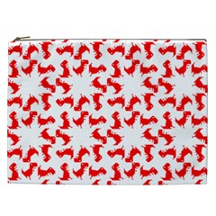 Lonely T-rex Dinosaur Dinosaur Game Pattern Cosmetic Bag (xxl)