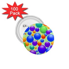 Background Pattern Design Colorful Bubbles 1 75  Buttons (100 Pack) 