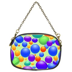 Background Pattern Design Colorful Bubbles Chain Purse (two Sides)