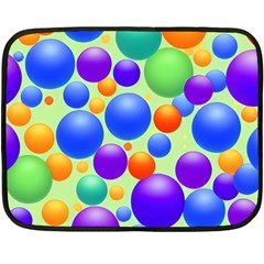 Background Pattern Design Colorful Bubbles Two Sides Fleece Blanket (mini) by Ravend