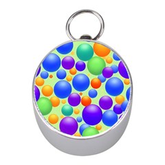 Background Pattern Design Colorful Bubbles Mini Silver Compasses
