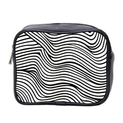 Black And White Cartoon Coloring Mini Toiletries Bag (two Sides)