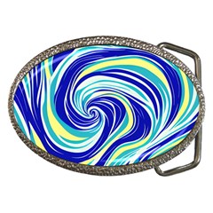 Pattern Design Swirl Watercolor Art Belt Buckles by Ravend