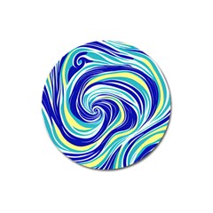 Pattern Design Swirl Watercolor Art Magnet 3  (round)