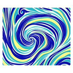 Pattern Design Swirl Watercolor Art Two Sides Premium Plush Fleece Blanket (small) by Ravend