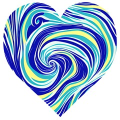 Pattern Design Swirl Watercolor Art Wooden Puzzle Heart by Ravend