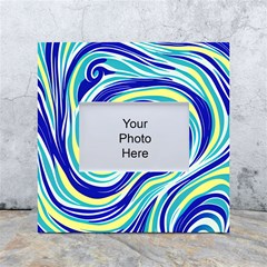 Pattern Design Swirl Watercolor Art White Box Photo Frame 4  X 6 