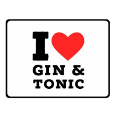 I Love Gin And Tonic Fleece Blanket (small) by ilovewhateva