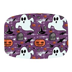 Pumpkin Ghost Witch Hat Halloween Sketch Holiday Mini Square Pill Box by Ravend