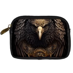 Eagle Ornate Pattern Feather Texture Digital Camera Leather Case