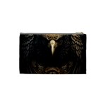 Eagle Ornate Pattern Feather Texture Cosmetic Bag (Small) Back