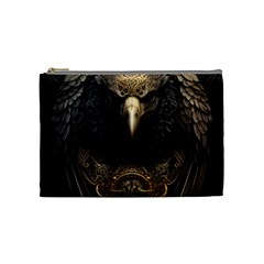 Eagle Ornate Pattern Feather Texture Cosmetic Bag (medium) by Ravend