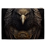 Eagle Ornate Pattern Feather Texture Cosmetic Bag (XXL) Back