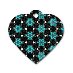 Pattern Design Scrapbooking Colorful Stars Dog Tag Heart (two Sides)