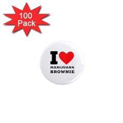 I Love Marijuana Brownie 1  Mini Magnets (100 Pack)  by ilovewhateva