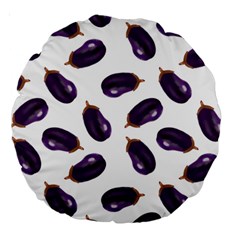 Eggplant Large 18  Premium Round Cushions by SychEva