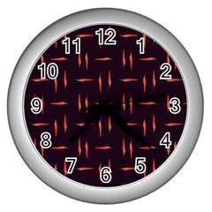 Hot Peppers Wall Clock (silver) by SychEva