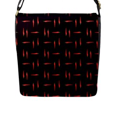 Hot Peppers Flap Closure Messenger Bag (l) by SychEva