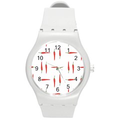 Pepper Round Plastic Sport Watch (m) by SychEva