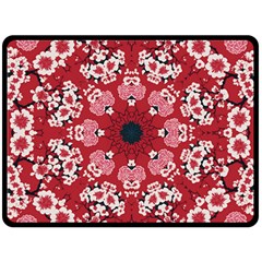 Traditional Cherry Blossom  Fleece Blanket (large) by Kiyoshi88