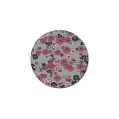 Traditional Cherry Blossom On A Gray Background Golf Ball Marker by Kiyoshi88