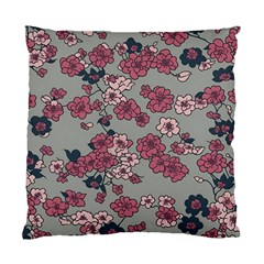 Traditional Cherry Blossom On A Gray Background Standard Cushion Case (two Sides)