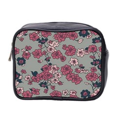 Traditional Cherry Blossom On A Gray Background Mini Toiletries Bag (two Sides) by Kiyoshi88