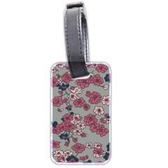 Traditional Cherry Blossom On A Gray Background Luggage Tag (two Sides) by Kiyoshi88