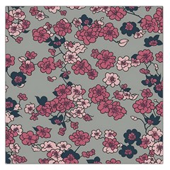Traditional Cherry Blossom On A Gray Background Square Satin Scarf (36  X 36 ) by Kiyoshi88