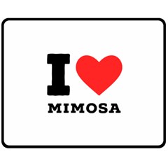 I Love Mimosa Two Sides Fleece Blanket (medium) by ilovewhateva