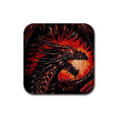 Dragon Rubber Square Coaster (4 Pack)