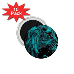 Angry Male Lion Predator Carnivore 1 75  Magnets (10 Pack) 